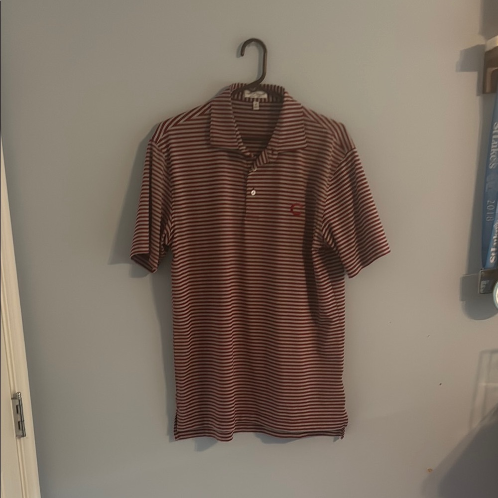 Peter Millar Red and Black Polo Shirt